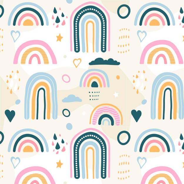 Diseño de patrón de arco iris
