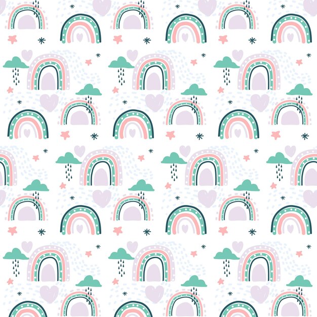 Diseño de patrón de arco iris