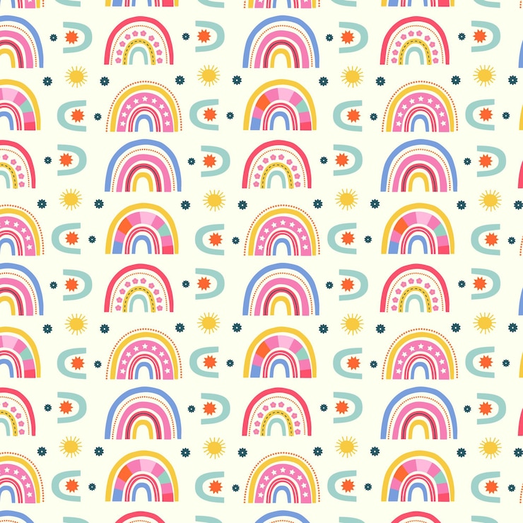Vector gratuito diseño de patrón de arco iris