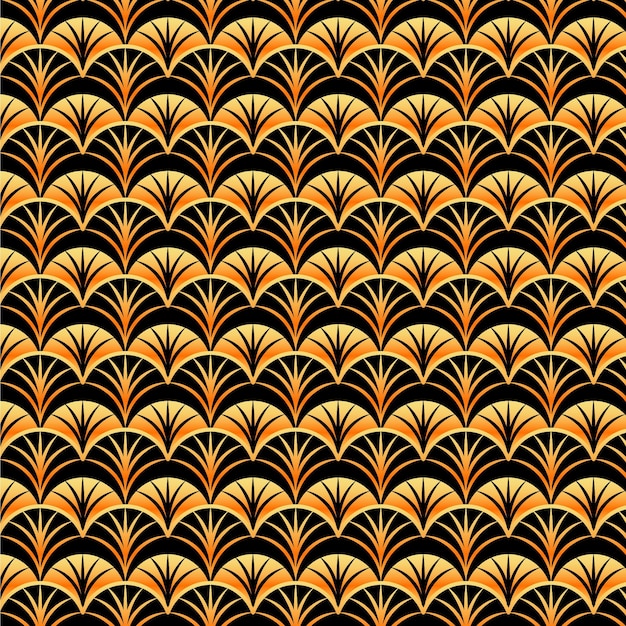 Diseño de patrón art deco degradado