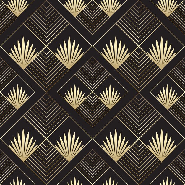Diseño de patrón art deco degradado