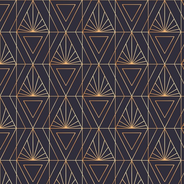 Diseño de patrón art deco degradado