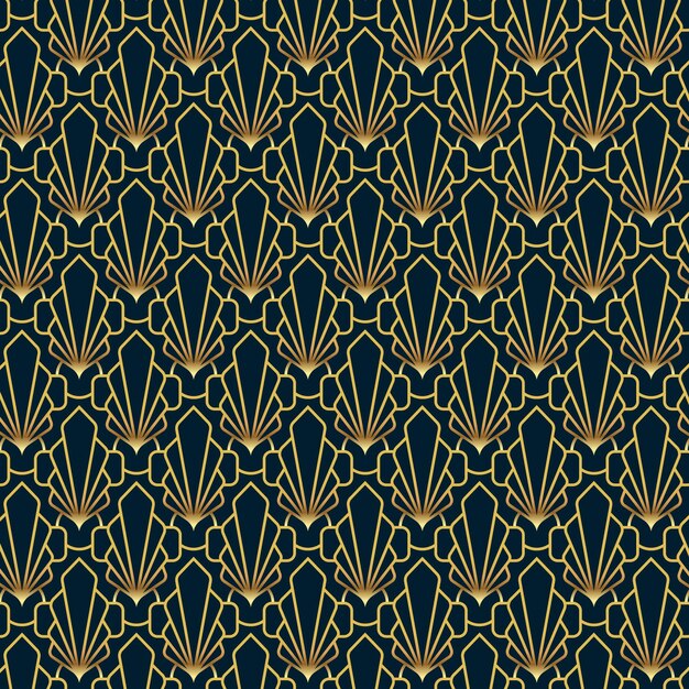Diseño de patrón art deco degradado