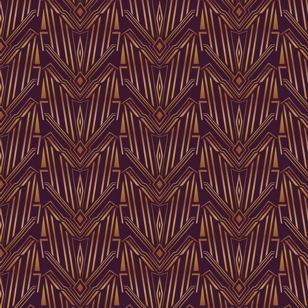 Diseño de patrón art deco degradado