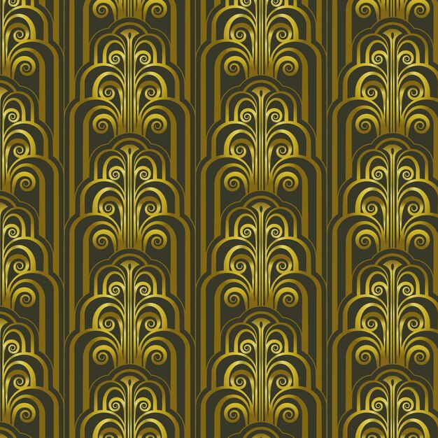 Diseño de patrón art deco degradado