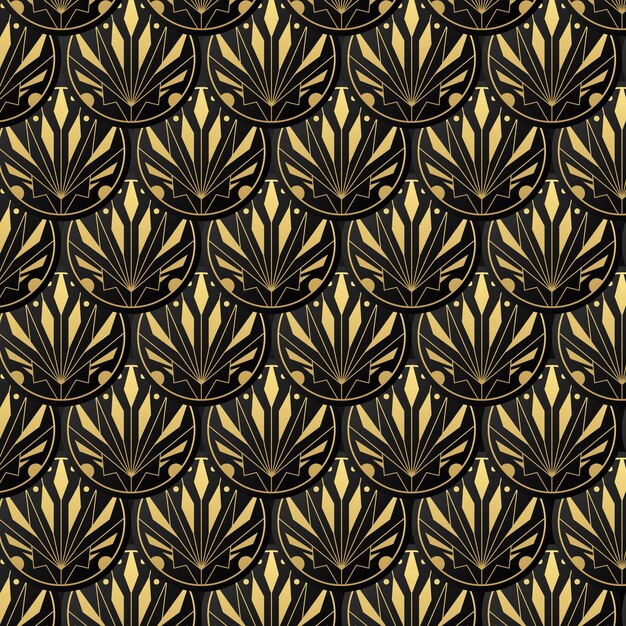 Diseño de patrón art deco degradado