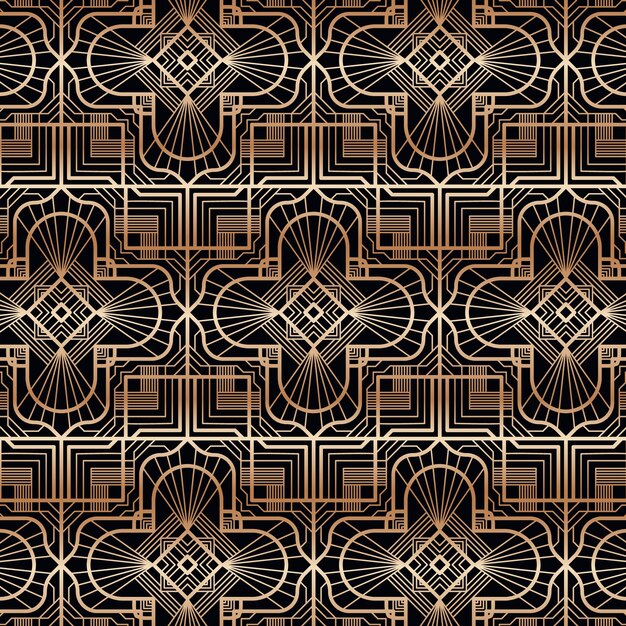 Diseño de patrón art deco degradado