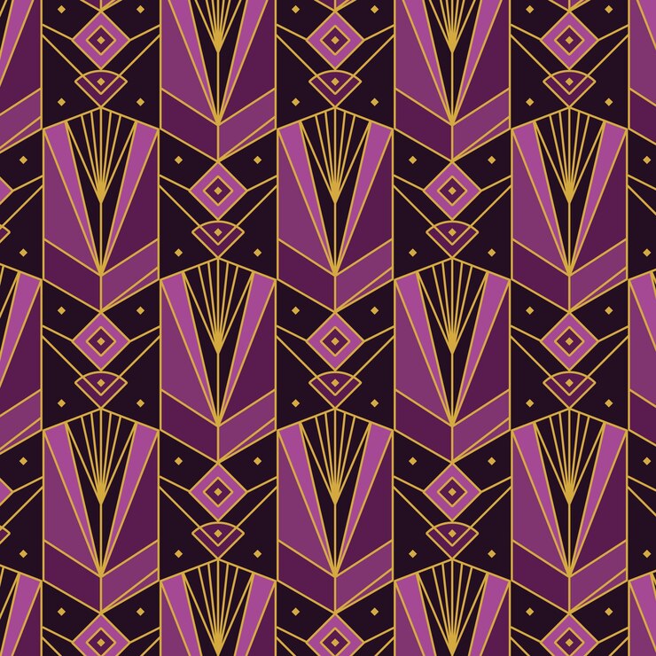 Vector gratuito diseño de patrón art déco