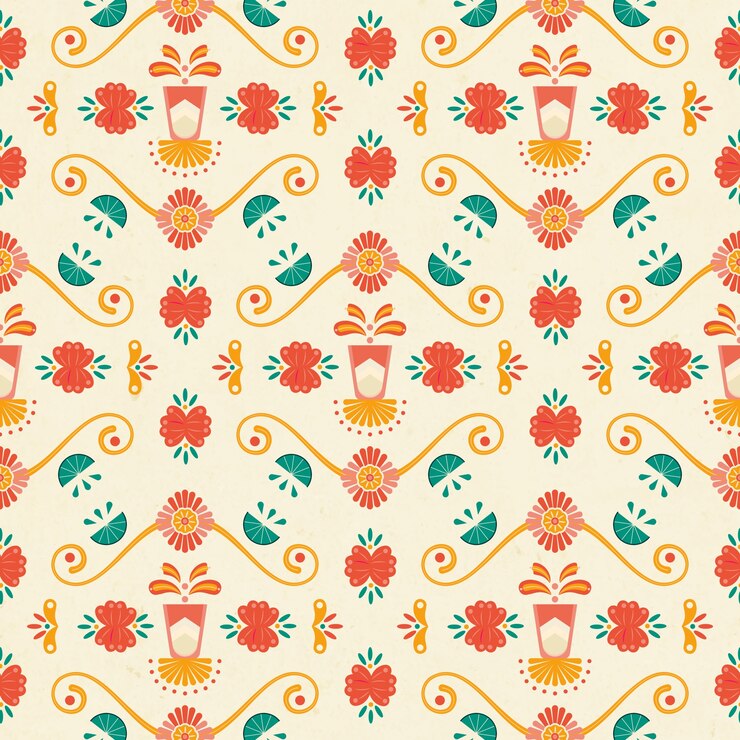 Vector gratuito diseño de patrón de barra mexicana