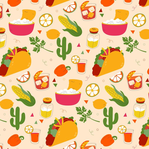 Diseño de patrón de barra mexicana