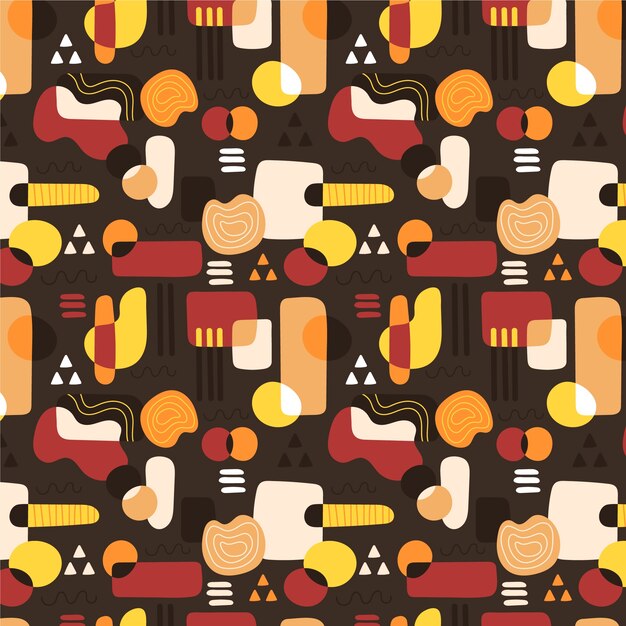 Diseño de patrón de bloque de color de diseño plano