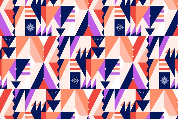 Diseño de patrón de bloque de color de diseño plano