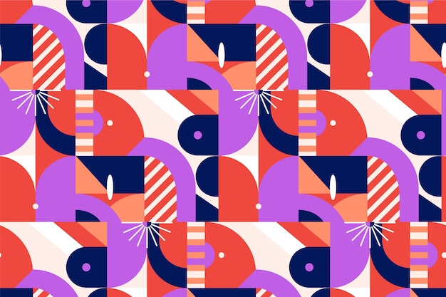 Diseño de patrón de bloque de color de diseño plano