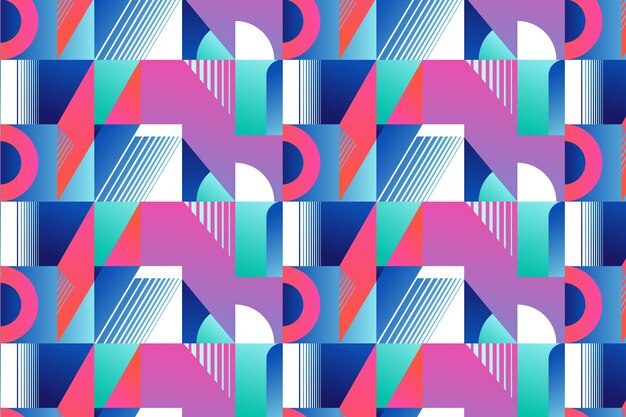diseño de patrón bloqueado de color degradado