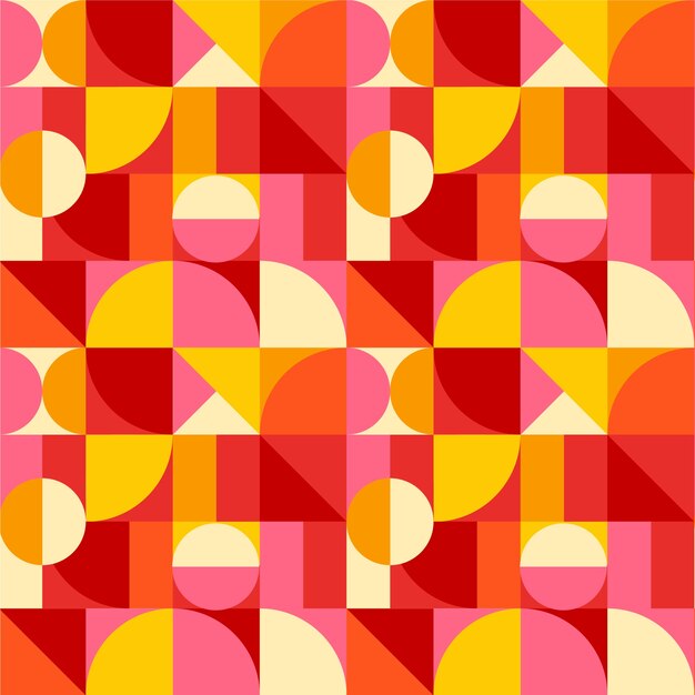 Diseño de patrón de bloques de color dibujado a mano