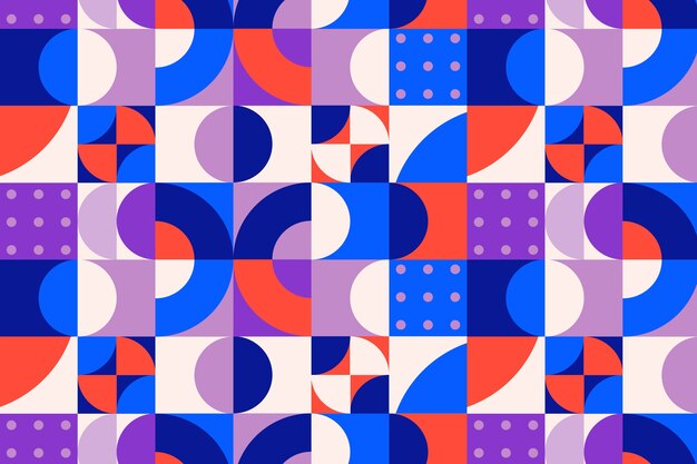 Diseño de patrón de bloques de color de diseño plano