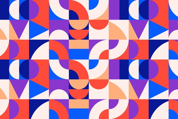 Diseño de patrón de bloques de color de diseño plano