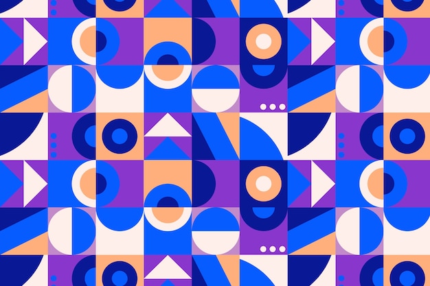 Diseño de patrón de bloques de color de diseño plano