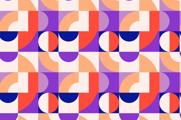 Diseño de patrón de bloques de color de diseño plano