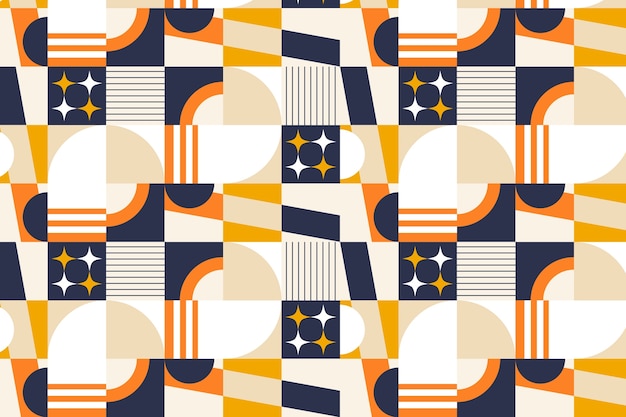 Diseño de patrón de bloques de color de diseño plano