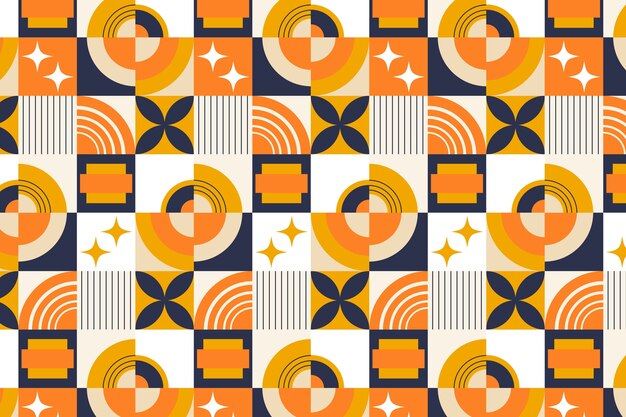 Diseño de patrón de bloques de color de diseño plano
