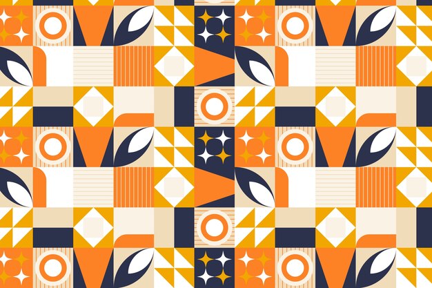 Diseño de patrón de bloques de color de diseño plano