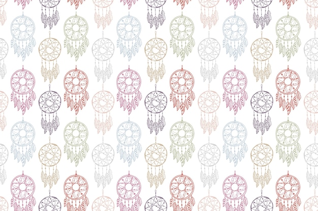 Diseño de patrón boho dibujado a mano grabado