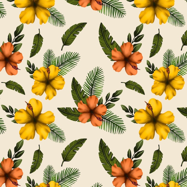 Vector gratuito diseño de patrón de camisa hawaiana acuarela