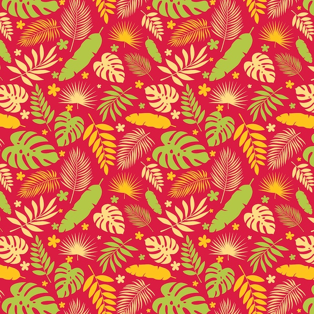 Diseño de patrón de camisa hawaiana de diseño plano