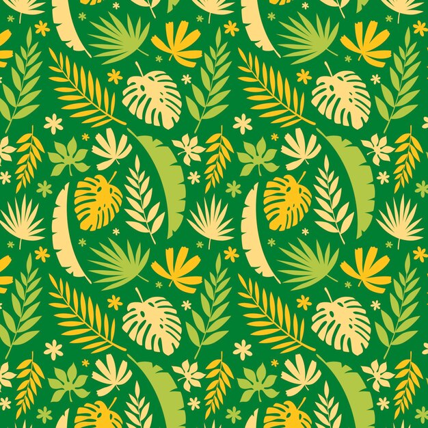 Diseño de patrón de camisa hawaiana de diseño plano