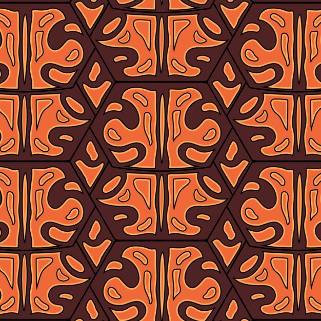 Diseño de patrón de caparazón de tortuga dibujado a mano
