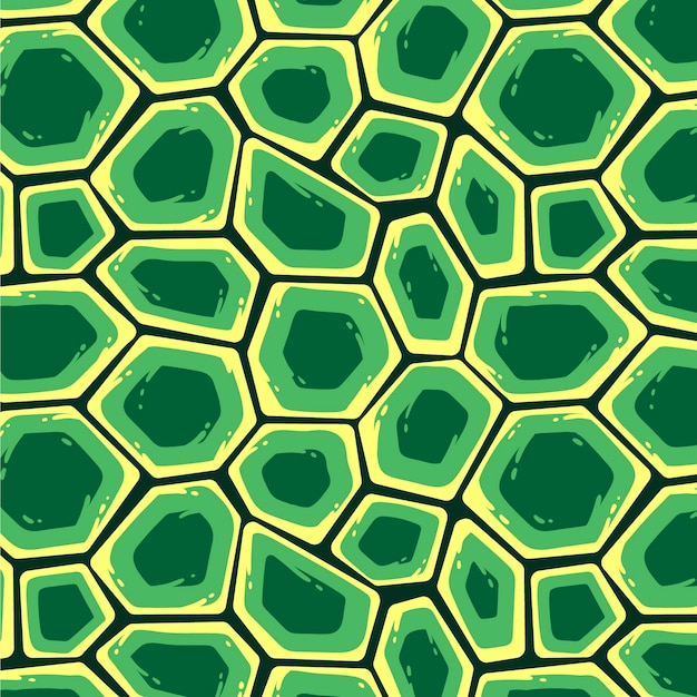 Diseño de patrón de caparazón de tortuga dibujado a mano