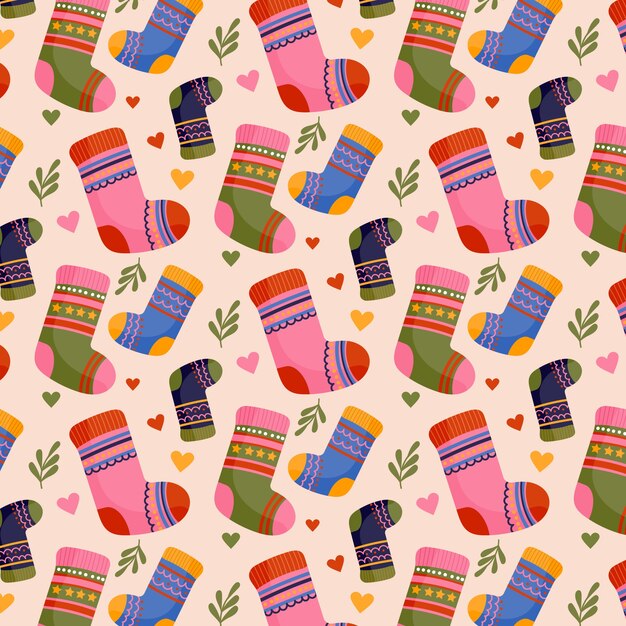 Diseño de patrón de celebración de navidad realista