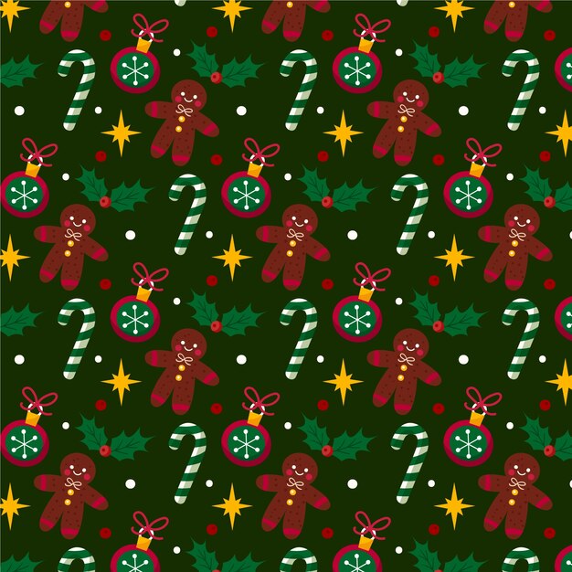 Diseño de patrón de celebración de navidad realista