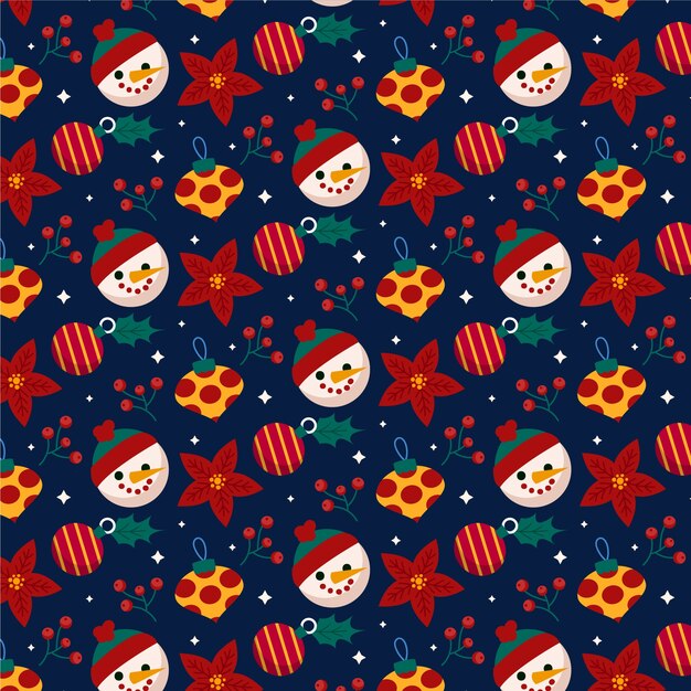 Diseño de patrón de celebración de navidad realista