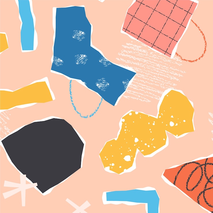 Vector gratuito diseño de patrón de collage recortado