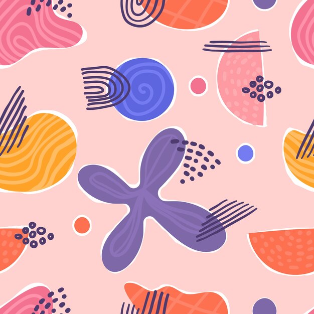 Diseño de patrón de collage recortado