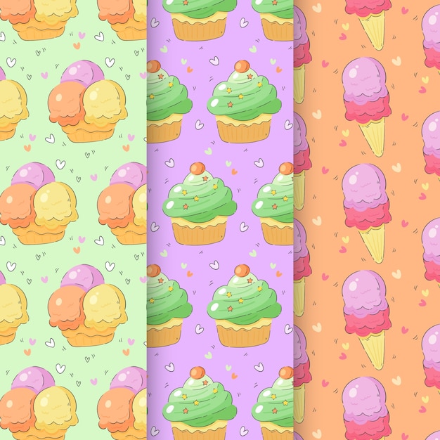 Vector gratuito diseño de patrón de color pastel de caramelo