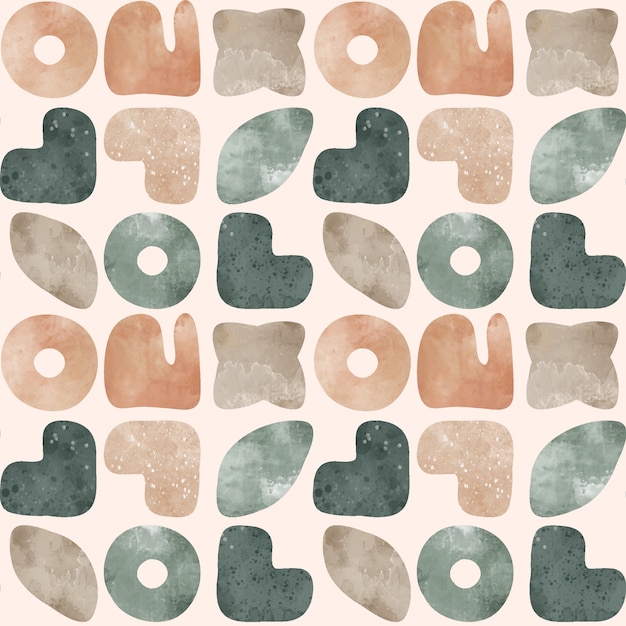 Diseño de patrón de colores apagados de acuarela