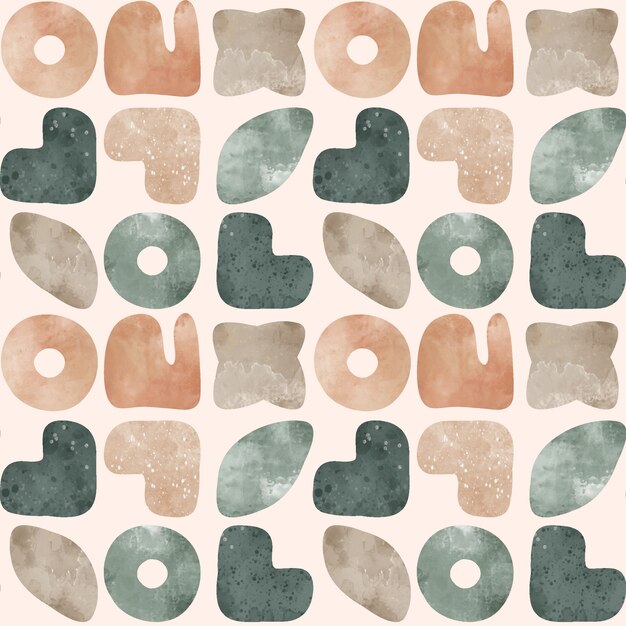 Diseño de patrón de colores apagados de acuarela