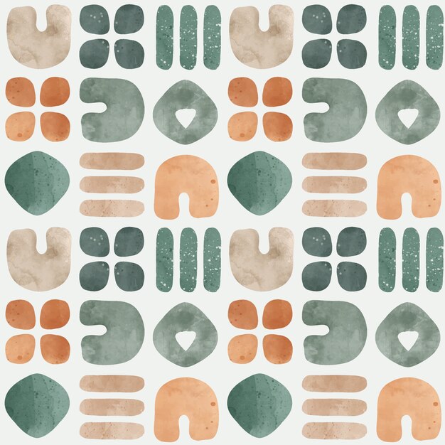 Diseño de patrón de colores apagados de acuarela