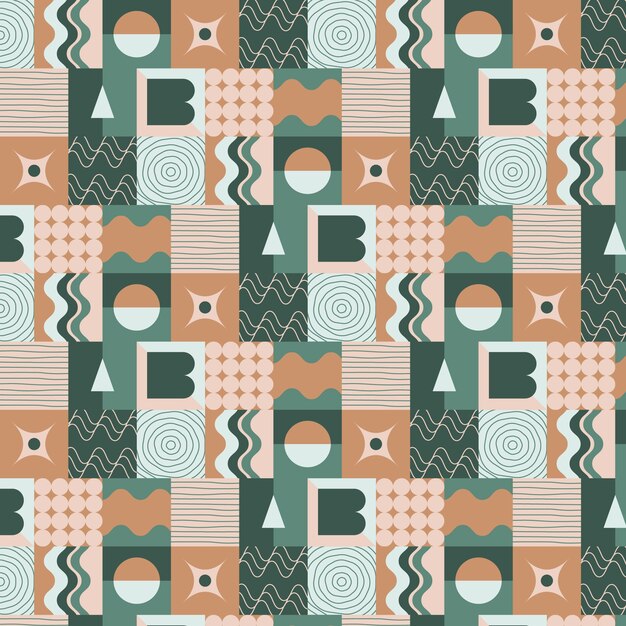 Diseño de patrón de colores apagados de diseño plano