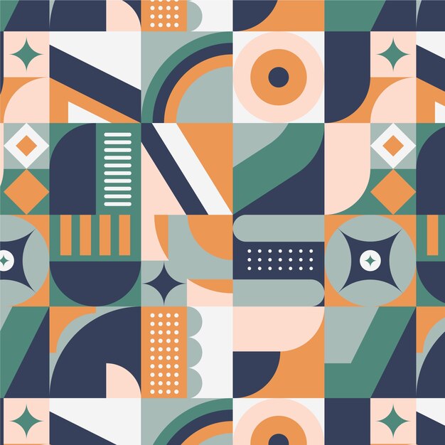 Diseño de patrón de colores apagados de diseño plano
