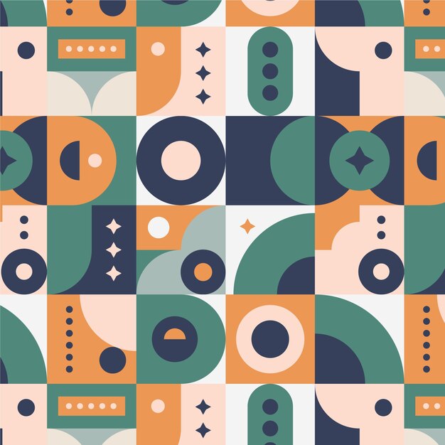 Diseño de patrón de colores apagados de diseño plano