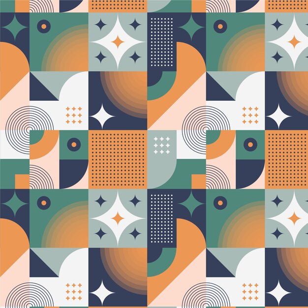 Diseño de patrón de colores apagados de diseño plano