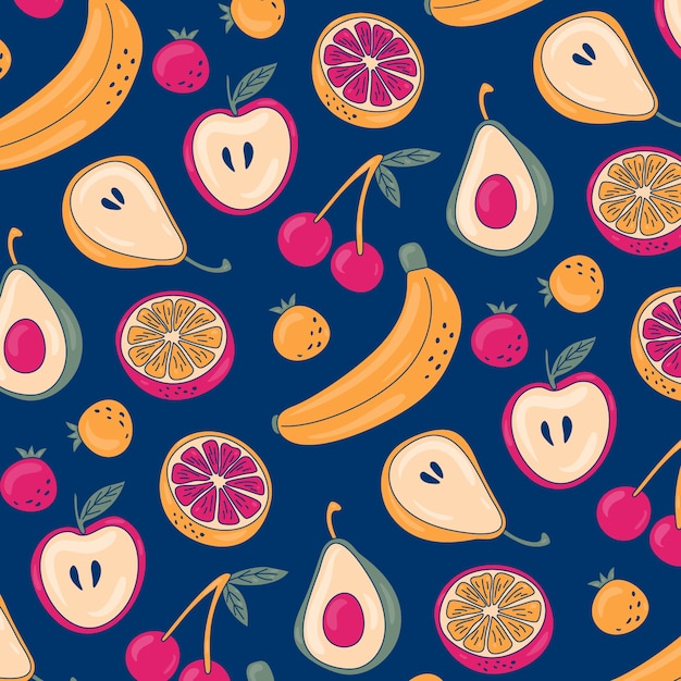 Diseño de patrón de colores aw dibujado a mano