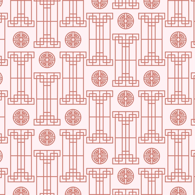 Diseño de patrón coreano de diseño plano