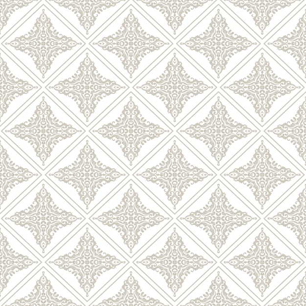 Diseño de patrón decorativo de azulejos sin costura