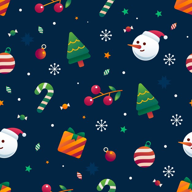 Diseño de patrón degradado para la celebración de la temporada navideña.