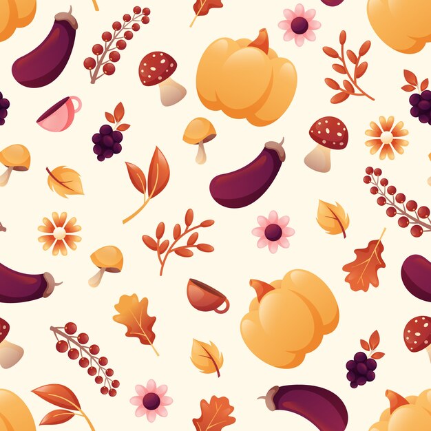 Diseño de patrón degradado para la celebración de la temporada de otoño.